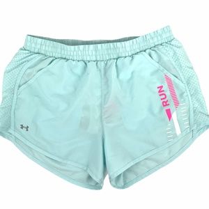 SOLD Loose Aqua Lined RUN Shorts Sz M